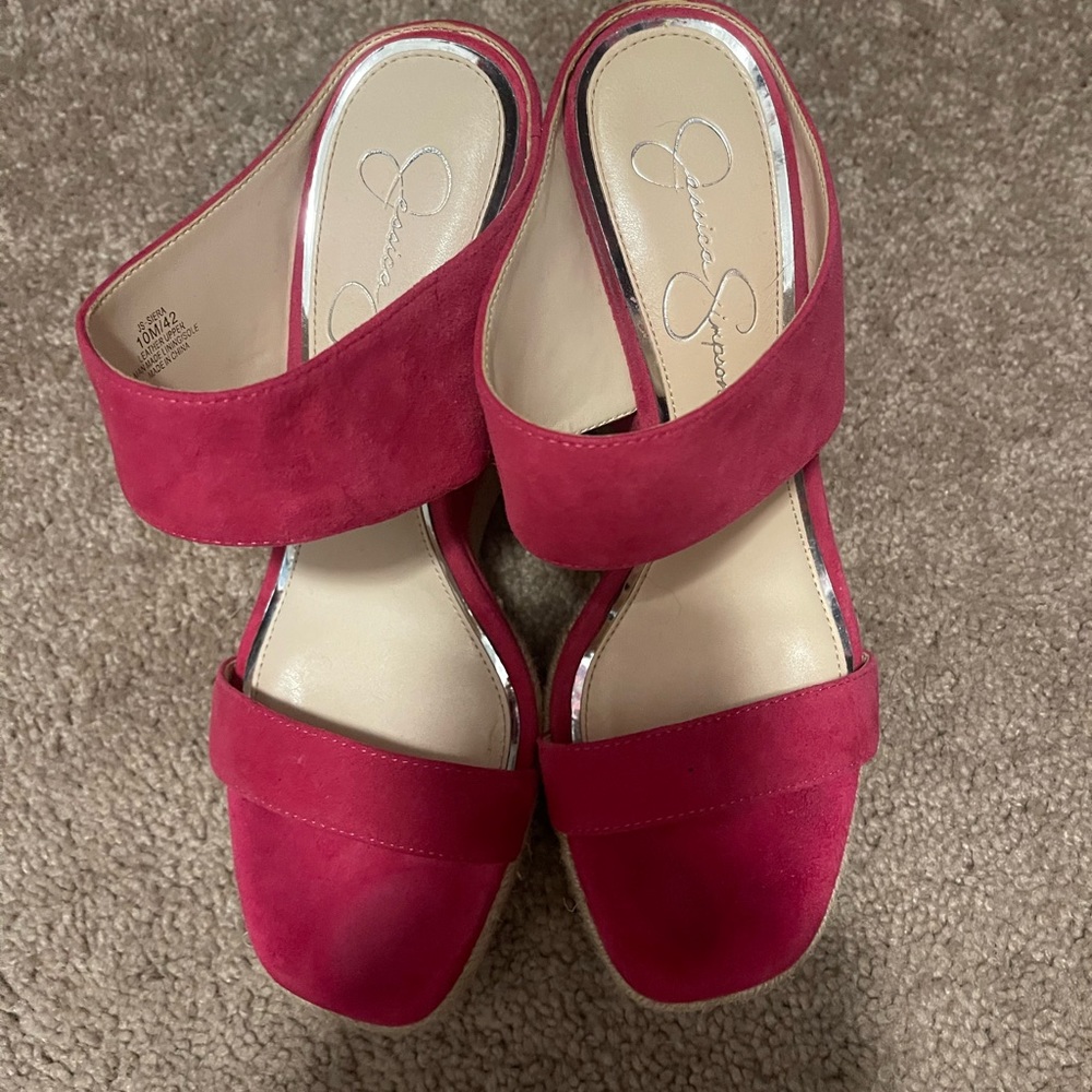 Jessica Simpson Pink Wedges